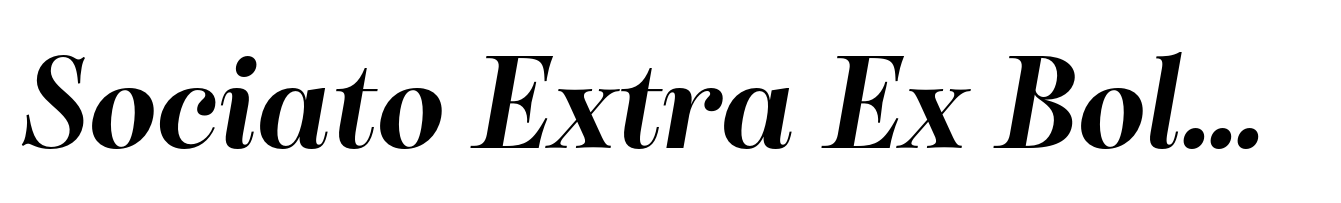 Sociato Extra Ex Bold Italic